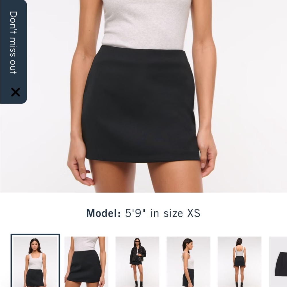 Abercrombie & Fitch Black Mini Skirt